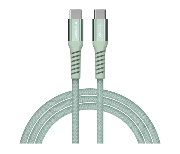 VERBATIM Sync & Charge USB C to USB C 100W Magnetic 120 cm - Green - 1340228 - zdjęcie 2